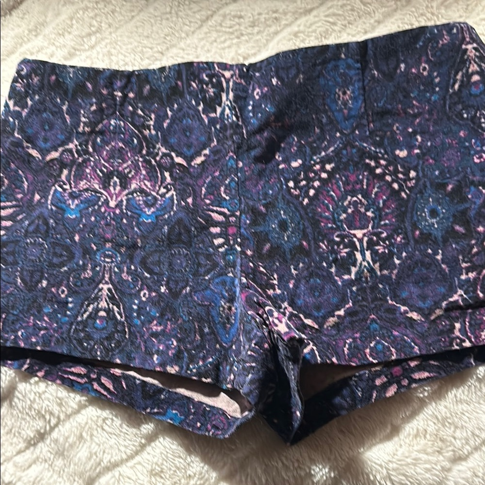 Patterned Blue and Pink Shorts